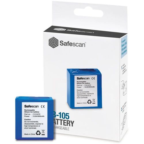 Safescan Lb-105 - Batterie Pour Détecteur De Contrefaçons Li 600 Mah - Bleu - Pour Safescan 135i, 155i, 155-S, 165i, 165-S