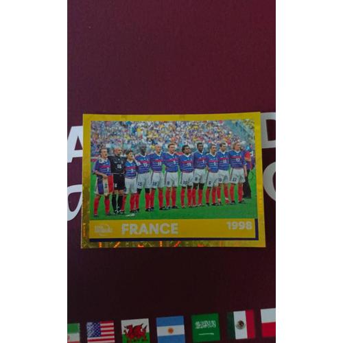 Image Panini Foot Qatar Coupe Du Monde 2022, Rare, Équipe De France Championne Du Monde 1998