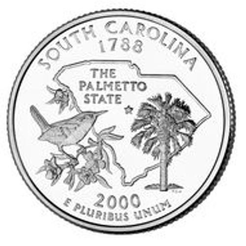 1/4 De Dollar Etats-Unis - South Carolina 2002 D