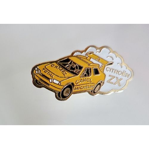 Pins, Pin's Paris Dakar Le Cap. Citroen Zx . Sponsors : Michelin, Camel, Total.