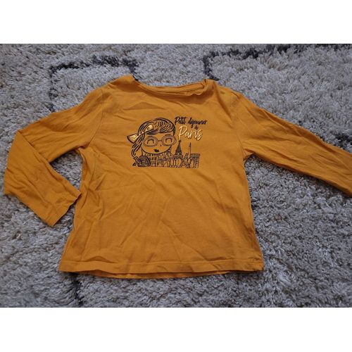 T-Shirt Moutarde Paris 4 Ans