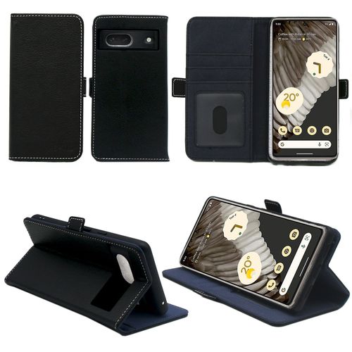 Google Pixel 7 5g Etui Noir Protection Portefeuille À Rabat Avec Porte Cartes - Housse Google Pixel 7 5g Noire Folio Coque Silicone Antichoc Smartphone 2022 - Accessoires Pochette Case