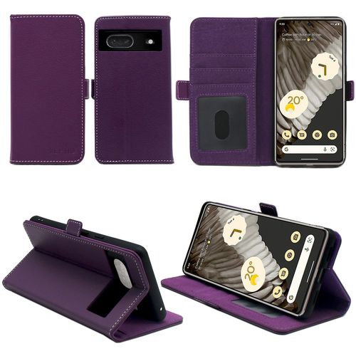 Google Pixel 7 5g Etui Protection Portefeuille Violet À Rabat Avec Porte Cartes - Housse Google Pixel 7 5g Folio Violette Coque Silicone Antichoc Smartphone 2022 - Accessoires Pochette Case