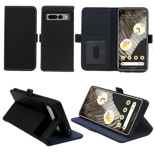 Google Pixel 7 Pro 5g Etui Noir Protection Portefeuille À Rabat Avec Porte Cartes - Housse Google Pixel 7 Pro 5g Noire Folio Coque Silicone Antichoc Smartphone 2022 - Accessoires Pochette Case