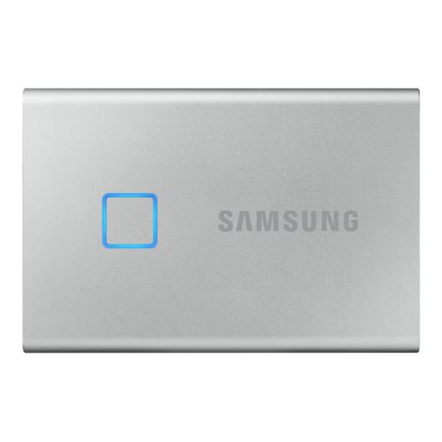 Samsung T7 Touch MU-PC1T0S - SSD - chiffré - 1 To - externe (portable) - USB 3.2 Gen 2 (USB-C connecteur) - AES 256 bits - argent