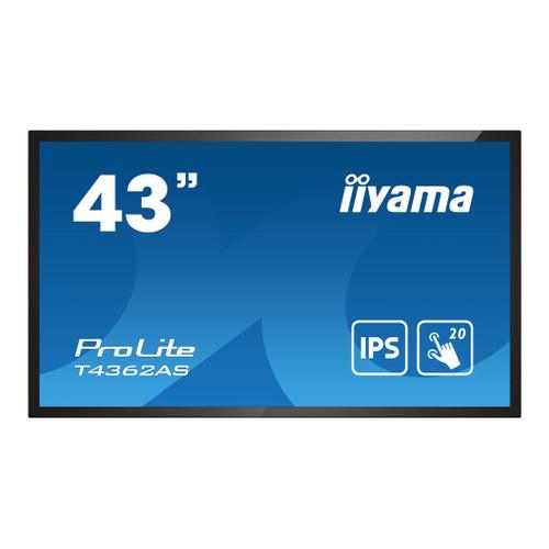 iiyama ProLite T4362AS-B1 - Classe de diagonale 43" (42.5" visualisable) écran LCD rétro-éclairé par LED - signalétique numérique interactive - avec écran tactile (multi-touches) - Android - 4K...