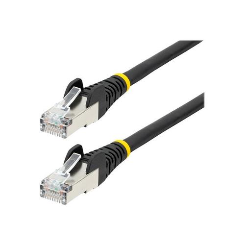 StarTech.com 2m CAT6a Ethernet Cable - Black - Low Smoke Zero Halogen (LSZH) - 10GbE 500MHz 100W PoE++ Snagless RJ-45 w/Strain Reliefs S/FTP Network Patch Cord - Cordon de raccordement - RJ-45...