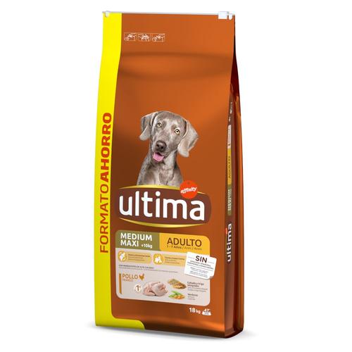 18kg Medium / Maxi Adult Poulet, Riz Ultima - Croquettes Pour Chien