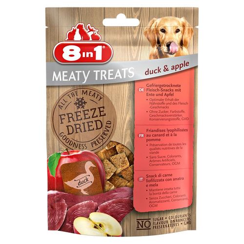 2x50g 8in1 Meaty Treats 2 X Canard, Pommes - Friandises Pour Chien