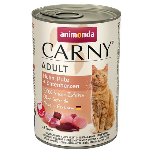 12x400g Adult B¿Uf, Poulet Animonda Carny - Pâtée Pour Chat