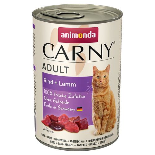 12x400g Adult B¿Uf, Agneau Animonda Carny - Pâtée Pour Chat