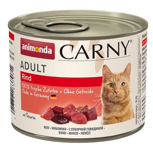 12x200g Adult Pur B¿Uf Animonda Carny - Pâtée Pour Chat