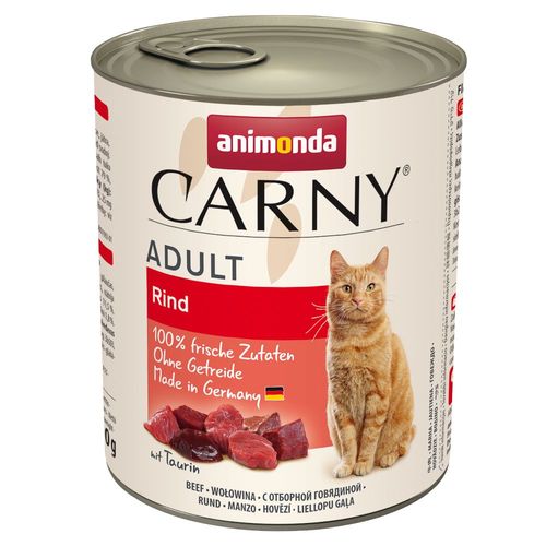 6x800g Adult Pur B¿Uf Animonda Carny - Pâtée Pour Chat