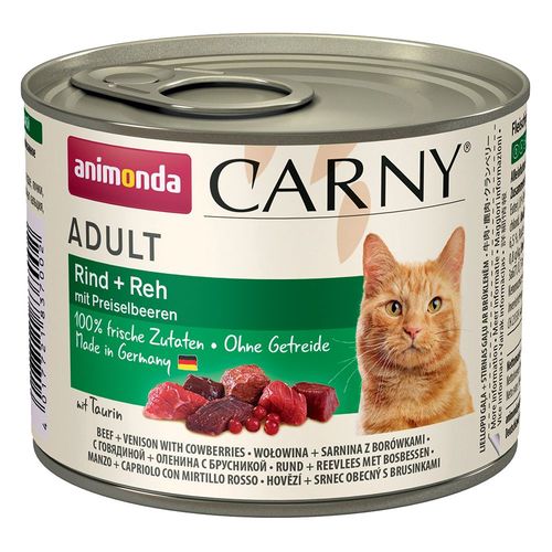 6x200g Adult Dinde, Foie De Poulet Animonda Carny - Pâtée Pour Chat