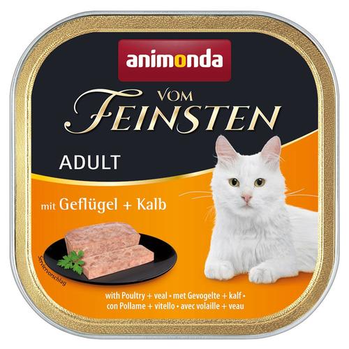 32x100g Adult Volaille, Veau Animonda Vom Feinsten - Pâtée Pour Chat