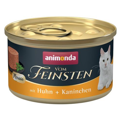 12x85g Adult Poulet & Lapin Animonda Vom Feinsten - Pâtée Pour Chat
