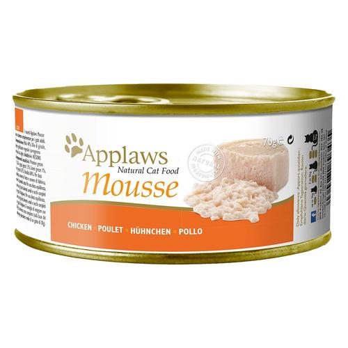 24x70g Applaws Mousse Poulet - Pâtée Pour Chat