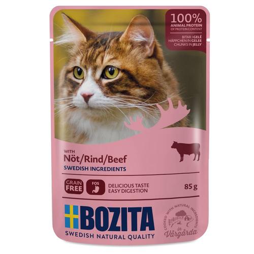 12x85g Bozita Bouchées En Gelée B¿Uf - Pâtée Pour Chat