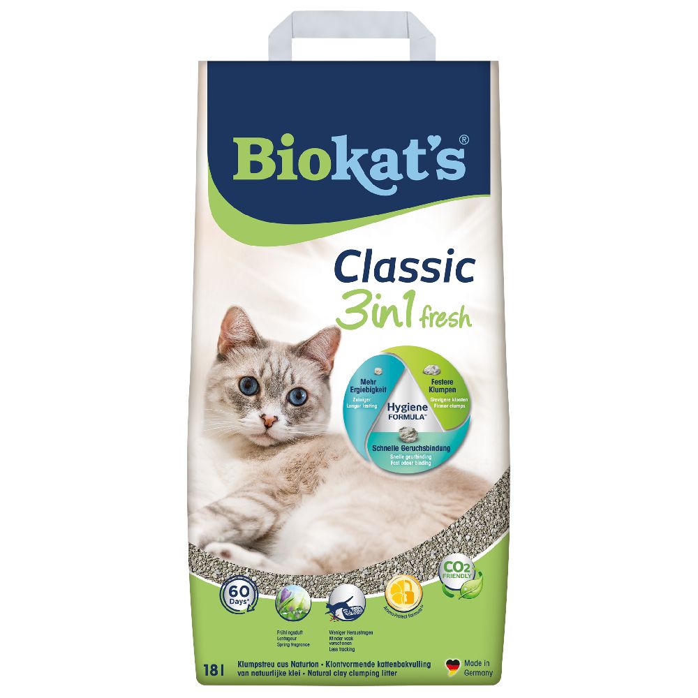 10l Classic Fresh 3in1 Senteur Printanière Biokat's - Litière Pour Chat