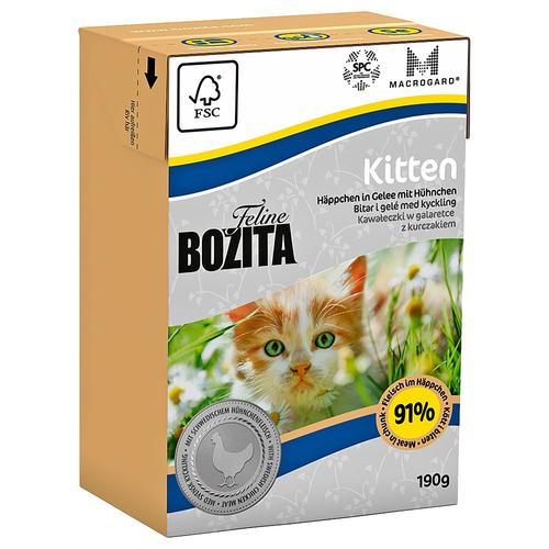 6x190g Bozita Bouchées En Gelée Kitten - Pâtée Pour Chaton