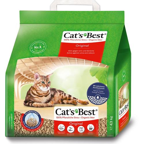 10l Cat's Best Öko Plus / Original (Env. 4,5 Kg) Litière Pour Chat