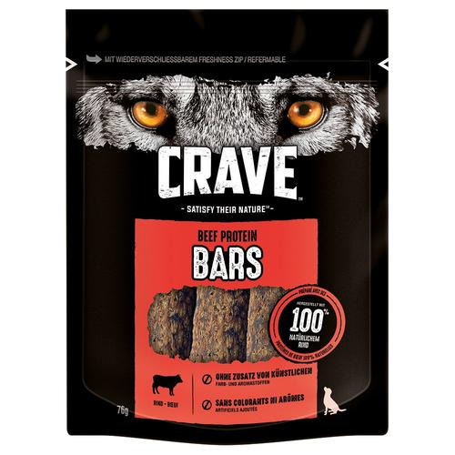 7x76g Friandises Crave Protein Bars , B¿Uf - Friandises Pour Chien