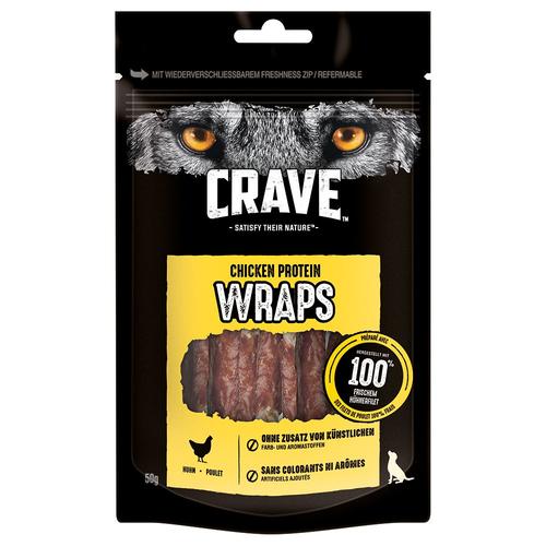 10x50g Friandises Crave Protein Wraps , Poulet - Friandises Pour Chien