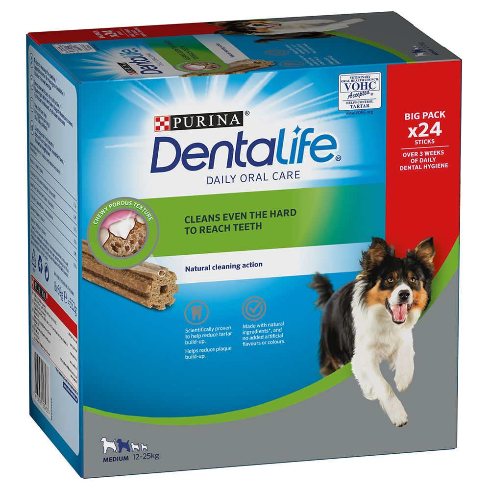 8x69g Purina Dentalife Bâtonnets À Mâcher De Taille Moyenne 24 Bâtonnets - Friandises Pour Chien