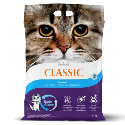 14kg Intersand Classic Litière Sans Parfum Pour Chat