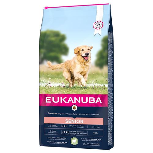 2x12kg Eukanuba Senior Large & Giant Breed Agneau, Riz - Croquettes Pour Chien