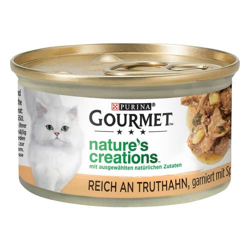 12 X 85 G Nature's Creation Grilled Gourmet Dinde, Épinards & Panais Pour Chat