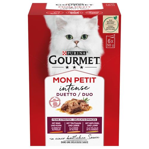 48x50g Mégapack Gourmet Mon Petit Duetti Viande - Pâtée Pour Chat