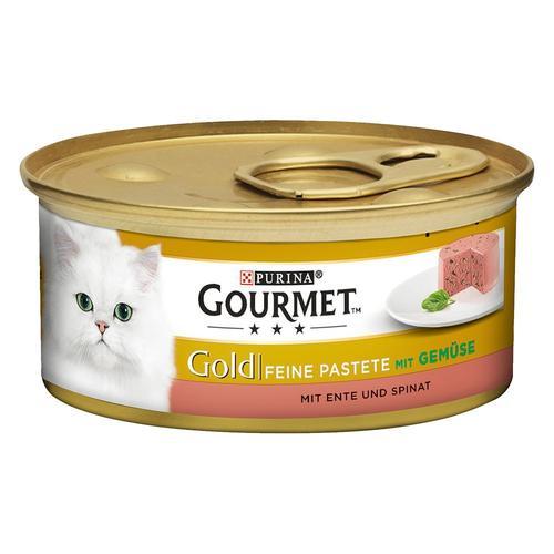 48x85g Les Mousselines Canard, Épinards Gourmet - Nourriture Pour Chat