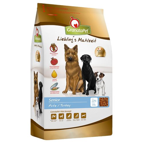 2x10kg Granatapet Liebling's Mahlzeit Senior, Dinde - Croquettes Pour Chien