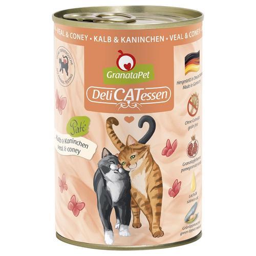 24x400g Granatapet Delicatessen Veau, Lapin - Pâtée Pour Chat