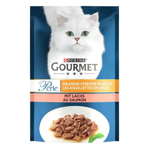 52x85g Mégapack Gourmet Perle Les Aiguillettes De Saumon - Pâtée Pour Chat