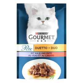 52x85g Mégapack Gourmet Perle Duo De Viandes, Veau, Canard - Pâtée Pour Chat
