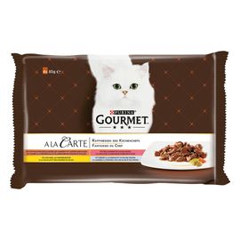 4x85g Gourmet À La Carte Recettes Raffinées - Pâtée Pour Chat