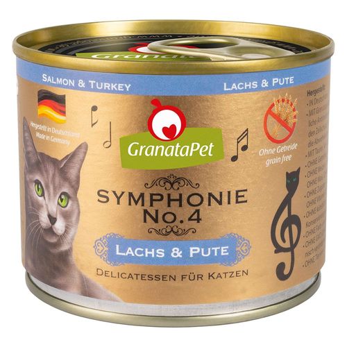 6x200g Symphonie Saumon / Dinde Granatapet - Nourriture Pour Chat