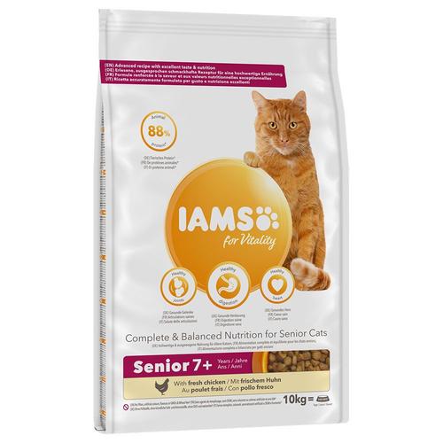 2x10kg Iams Senior Poulet - Croquettes Pour Chat