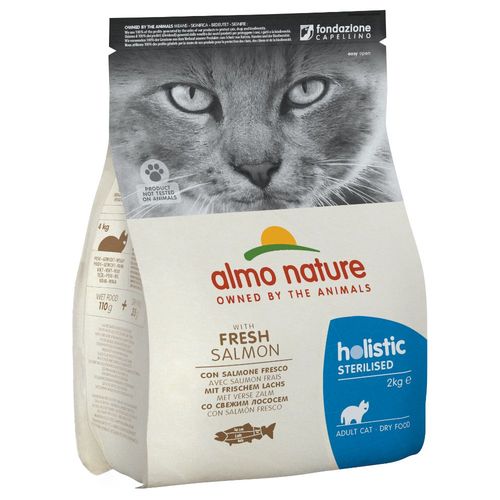 2kg Sterilised Saumon, Riz Almo Nature Holistic Pour Chat