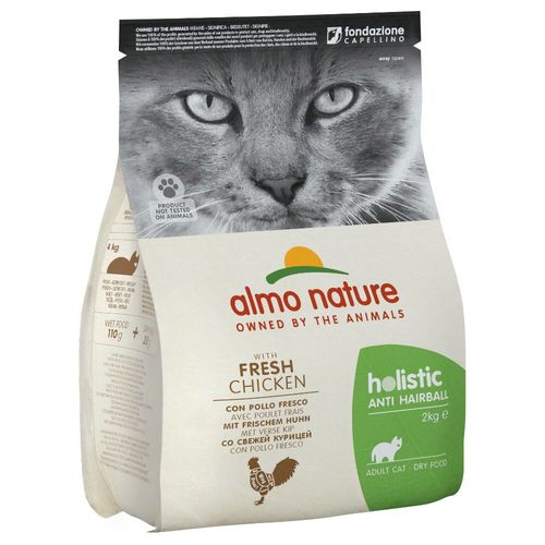 2kg Anti Hairball Poulet/Riz Almo Nature Holistic - Croquettes Pour Chat