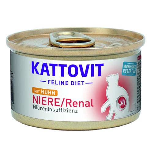 12x85g Kattovit Renal Spécial Reins Poulet - Pâtée Pour Chat