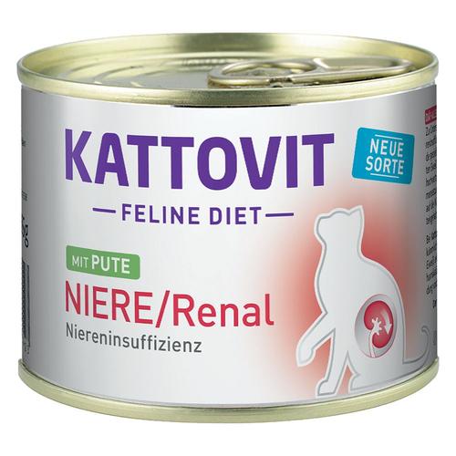 6x185g Kattovit Renal Spécial Reins Dinde - Pâtée Pour Chat