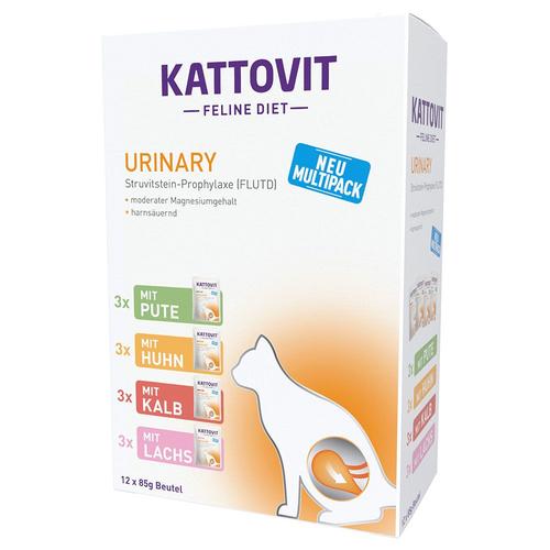 12x85g Urinary Lot Mixte (4 Variétés) Kattovit - Pâtée Pour Chat