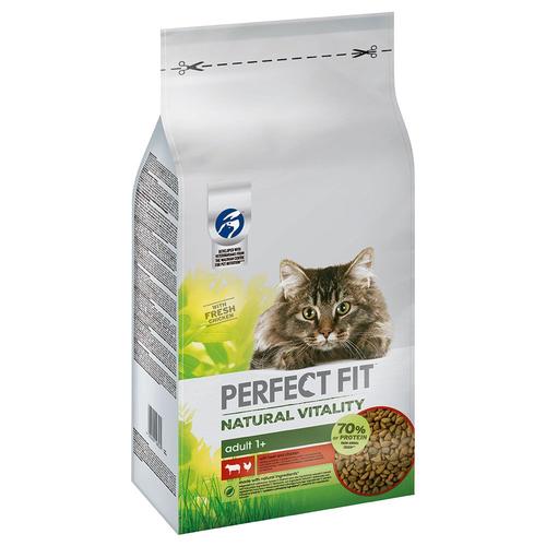 6kg Natural Vitality Adult 1+ B¿Uf, Poulet Perfect Fit - Croquettes Pour Chat