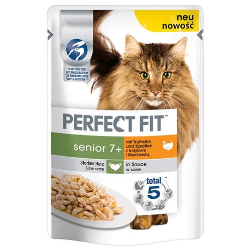 12x85g Perfect Fit Senior 7+ Dinde, Carottes, - Sachet Pour Chat