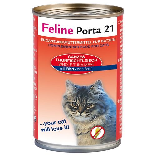 12x400g Thon / B¿Uf Porta 21 - Nourriture Pour Chat
