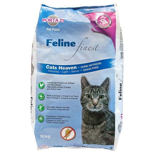 10kg Cats Heaven Porta 21 Feline Finest Croquettes Pour Chat