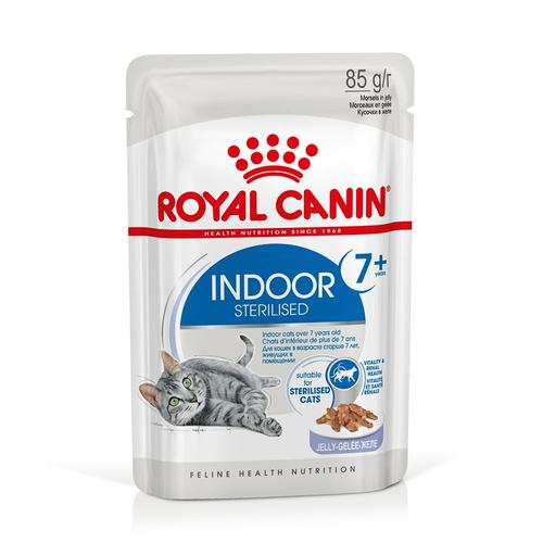 12x85g Indoor Sterilised 7+ En Gelée Royal Canin - Sachet Pour Chat